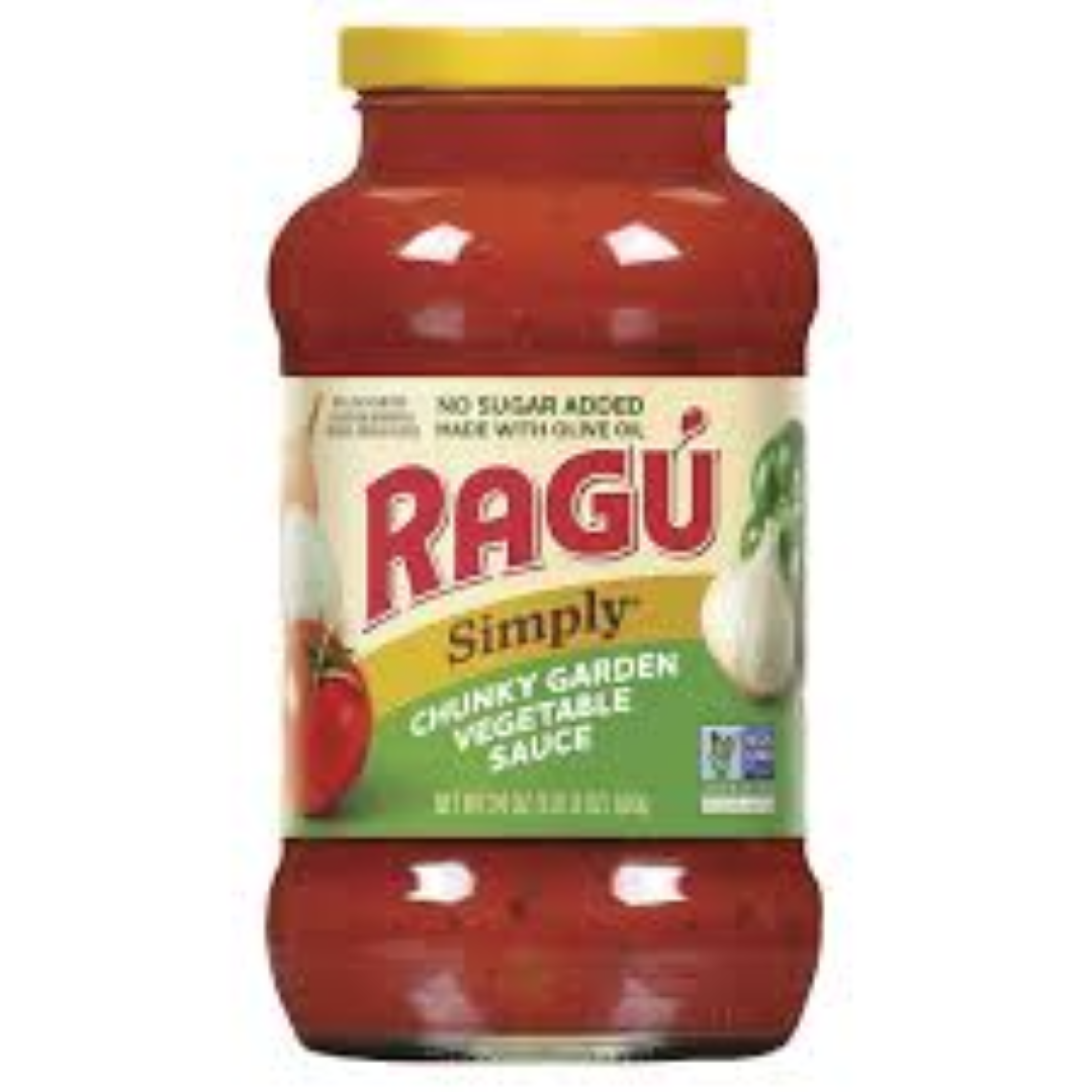 RAGU SIMPLY SAUCE CHUNKY GARDEN VEGETABLE 24OZ